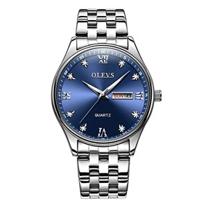 OLEVS 5570 Blue Dial Watch for Man's
