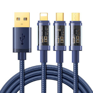 JOYROOM 3 in 1 Cable 3.5A USB-C / Lightning/Micro USB