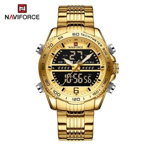 Naviforce 9195 Golden Watch for Men
