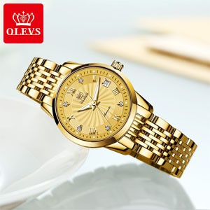 Olevs 6630 Golden Watch For Women
