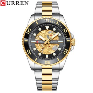 Curren 8412 Black Luxury Stainless Steel Band Watches