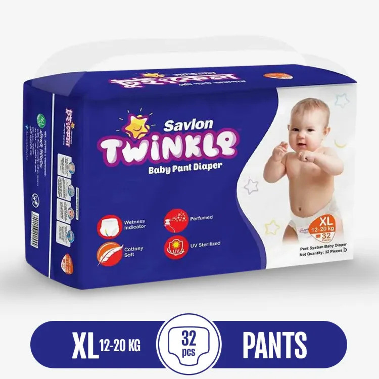 Savlon Twinkle Baby Pant Diaper Extra Large Size- 32 pcs For 12-20 Kg