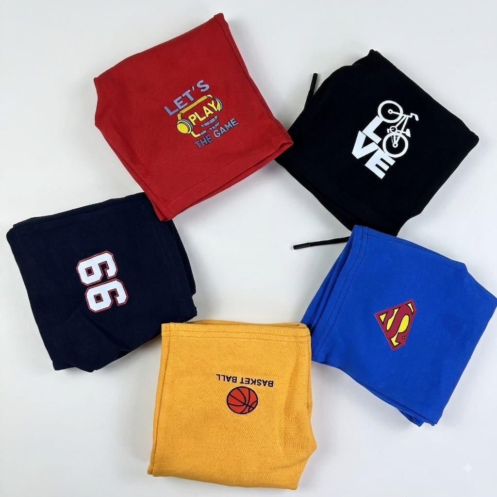 Premium Quality Short Pant Rib Cotton Export Fabric for 1.5Y to 14 Years Boys
