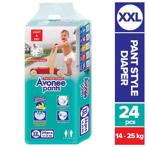 Avonee Pant Baby Diaper Extra Large- XXL (14-25 kg)-24pcs