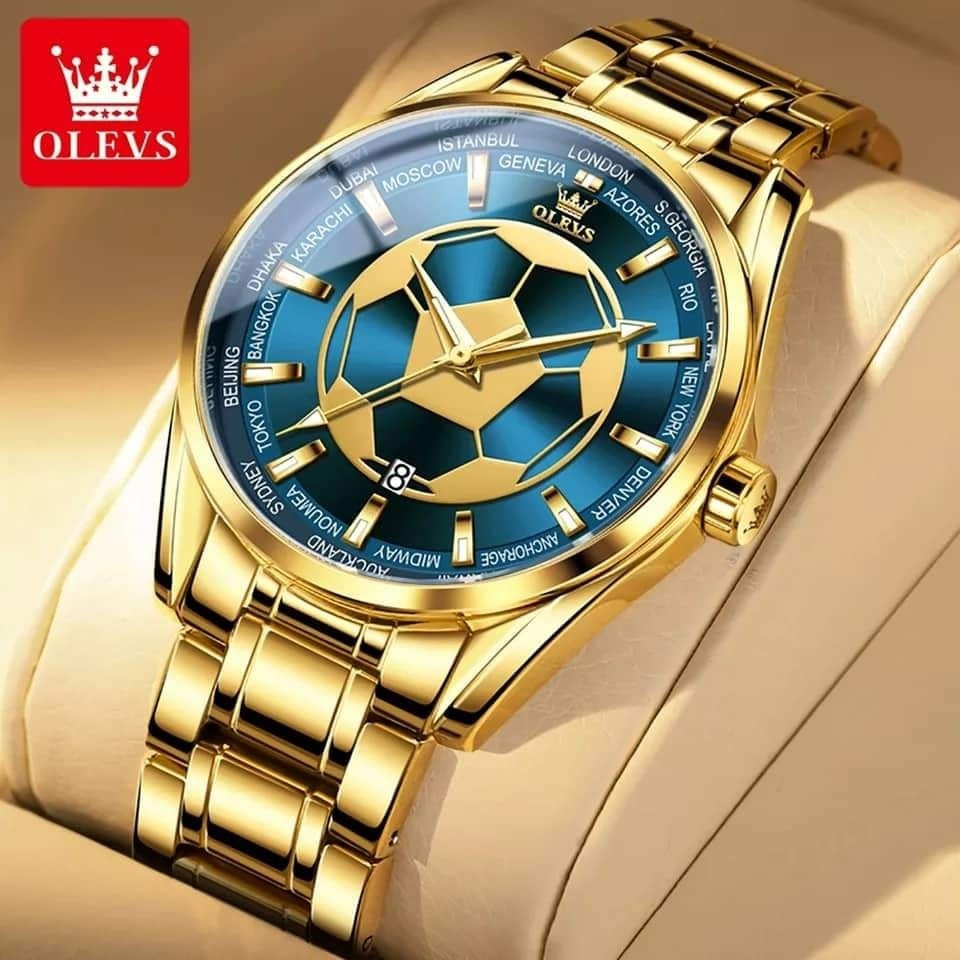 OLEVS 9949 Golden Classic Fashion Brand Alloy Case Stainless Steel Strap Custom Design Man Wrist Quartz Watches