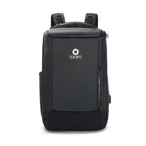 Ozuko New Fashion And Stylish Professional Outdoor Waterproof Laptop Backpack | Black