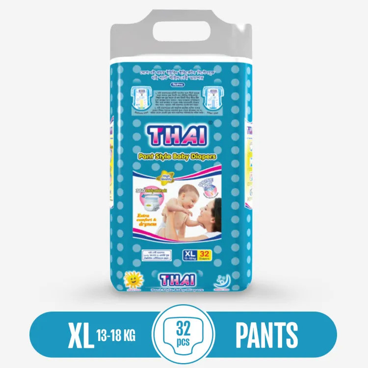 THAI Baby Diaper Pant Style Extra Large (XL) 13-18 kg- 32 pcs