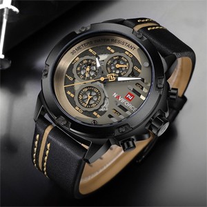 Naviforce NF9110 Black Yellow Men’s Fashion Quartz Watch