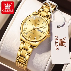 Olevs 5563 Golden Watch For Women