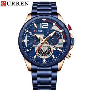 Curren 8395 Blue Gold Quartz Watch