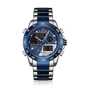 Naviforce Silver - Blue 9171 Fashion Quartz Watch