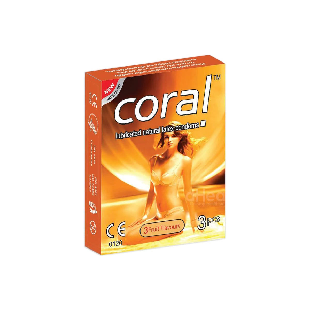Coral 3 Fruits Flavor Condoms