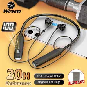 Wiresto BT107 TWS Earphone Half In-Ear Headphones Bluetooth 5.0 Earphones