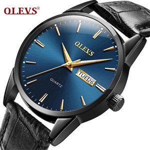 OLEVS 6898 Blue Black Quartz Watch For Man