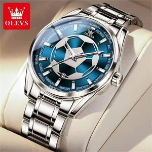 OLEVS 9949 Silver Classic Fashion Brand Alloy Case Stainless Steel Strap Custom Design Man Wrist Quartz Watches