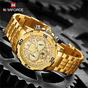 NAVIFORCE NF9175 Golden Stainless Steel Watch