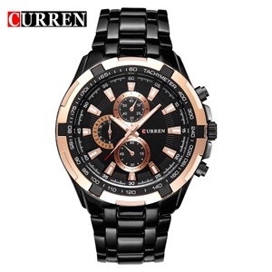 Curren 8023 Black Golden Men Quartz Watch