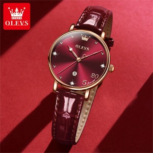OLEVS 5505 Red Women Luxury Quartz Watch