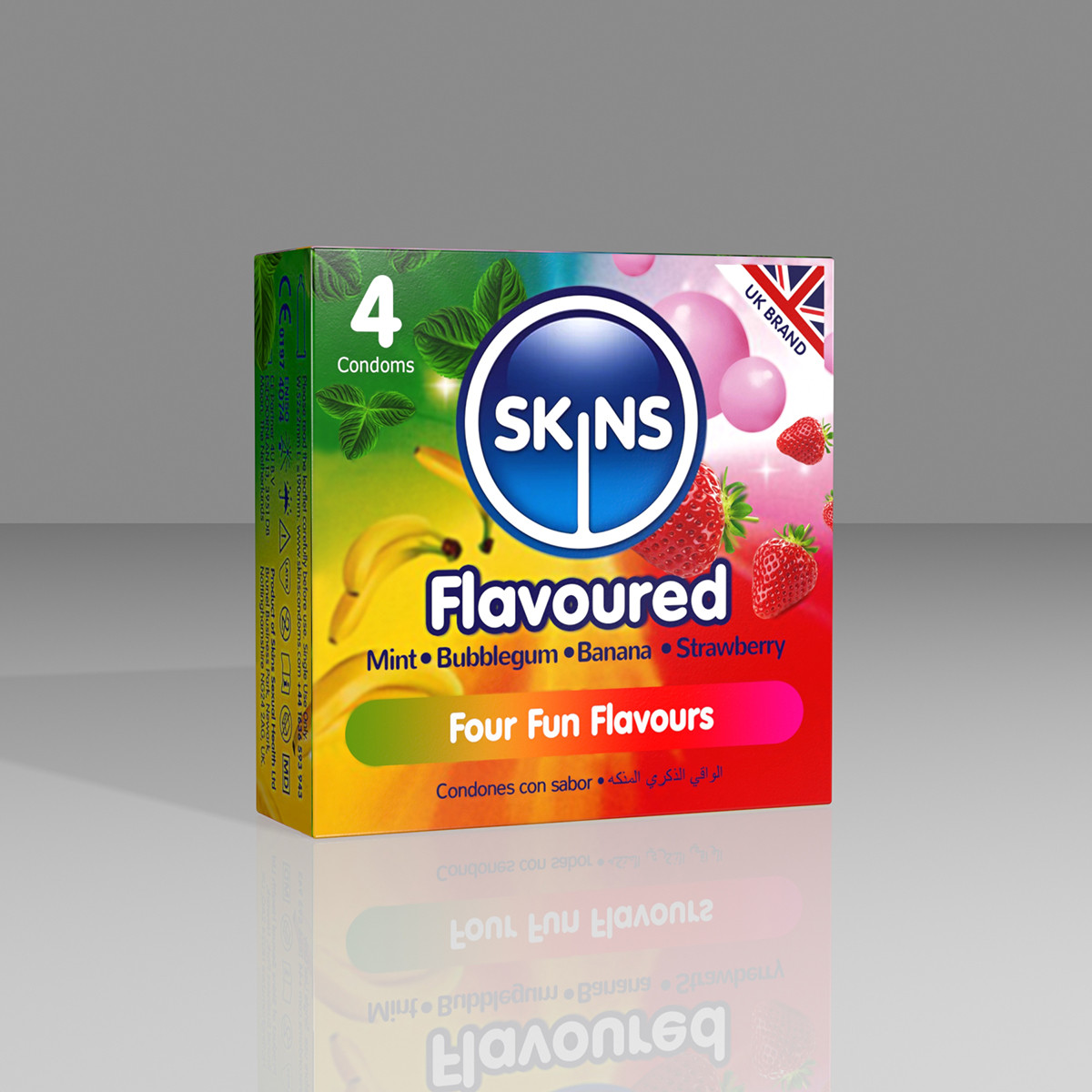 SKINS Flavoured Premium 1Pack=4pcs Condoms (6pack=1Box)