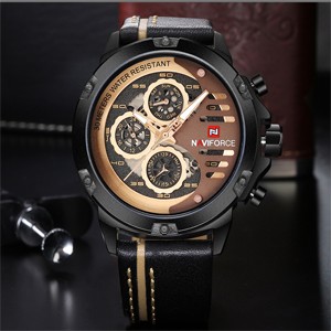 Naviforce NF9110 Black Brown Men’s Fashion Quartz Watch