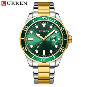 Curren 8388 Golden Green Watch for Men