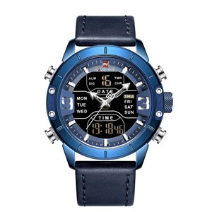 Naviforce 9153 Blue Leather Watch For Men