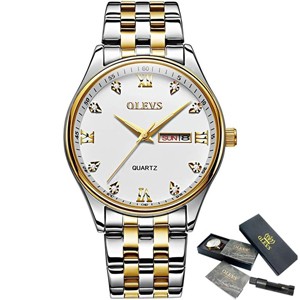 OLEVS 5570 Silver Dial Watch for Man's