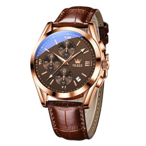 Olevs 2872 Rose Brown Quartz Wrist watch