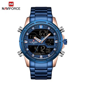 Naviforce 9195 Blue-Gold Watch for Men