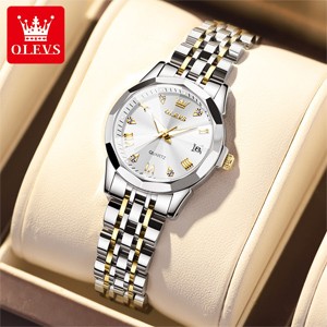 OLEVS 9931 Silver Gold Ladies Fashion Quartz Watch