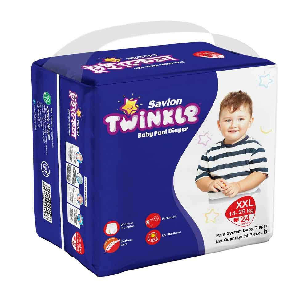 Savlon Twinkle Baby Pant Diaper XXL 24 pcs For 14-25 Kg