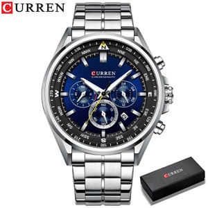 Curren 8399 Silver Blue Men’s Watches