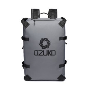 Ozuko Large Capacity Luxury Intelligences Motorcycles Travel Luggage Backpack | Gray Color